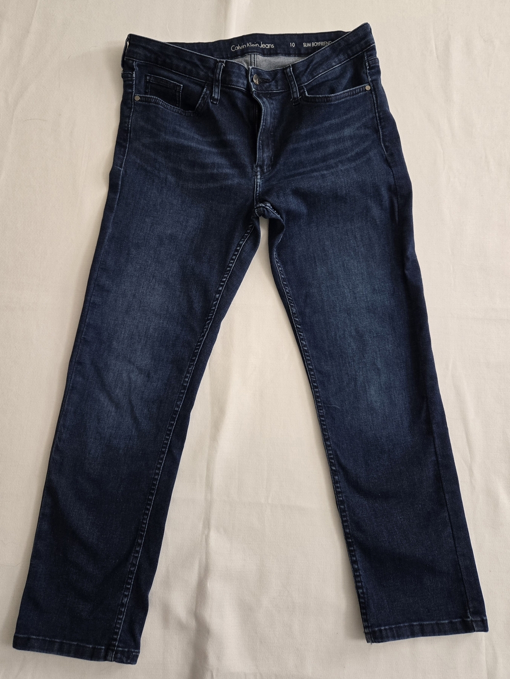 Calvin Klein Women's Jeans Dark Navy Slim Boyfriend, Size 10